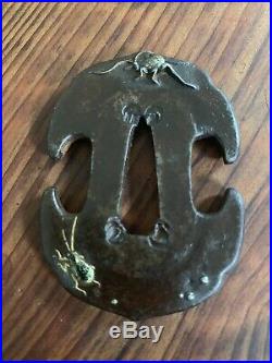 Two Tanto Or Japanese Sword Tsuba Lacquer Work And Iron- Edo Period Japan